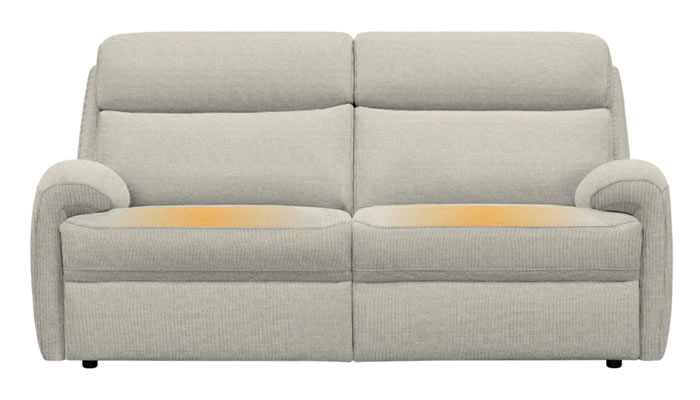 G Plan Hardy 3 Seater Sofa Heated Seats Calor Vanilla